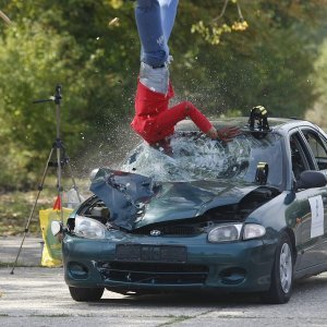 Crash test vozila u kampusu Borongaj