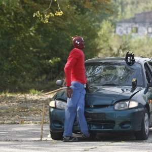 Crash test vozila u kampusu Borongaj