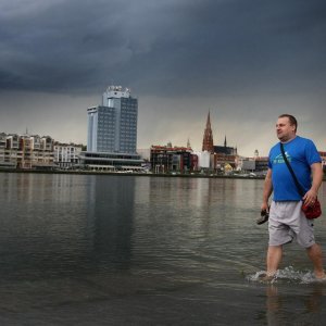 Prizor iz poplavljenog Osijeka u lipnju 2013.