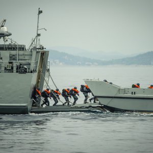 Pomorsko zračni desant i vatrena potpora pomorskim snagama na vojnom poligonu Žirje