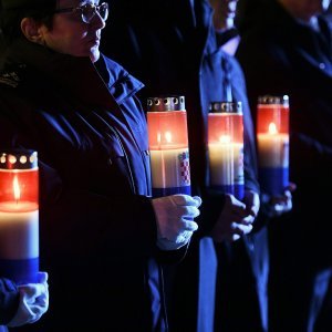 Obilježavanje Dana sjećanja na žrtvu Vukovara i Škabrnje pored KD Vatroslav Lisinski