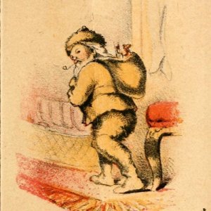 Ilustracija pjesme 'Posjet Svetog Nikole' Clementa Moorea (1864. godina)