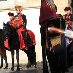 Novogodišnja smjena straže vojno povijesne postrojbe Počasne satnije Kravat pukovnije