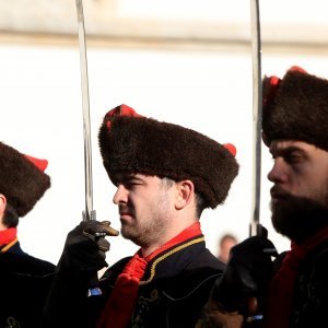 Novogodišnja smjena straže vojno povijesne postrojbe Počasne satnije Kravat pukovnije