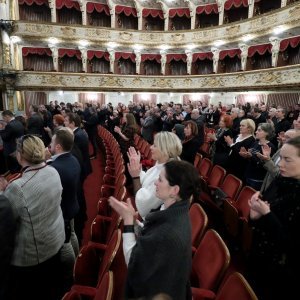 Komemoracija za glumca Ivu Gregurevića u Hrvatskom narodnom kazalištu