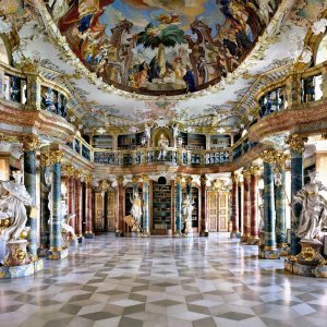 Knjižnica samostana Wiblingen, Ulm, Njemačka