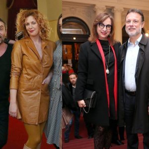 Nina Violić, Gordan Jandroković i supruga Sonja, Senka i Davor Meštrović