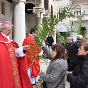 Pula: Procesija kroz grad i misa u katedrali povodom blagdana Cvjetnice