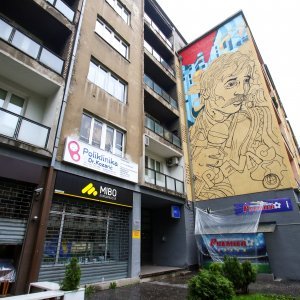 Mural posvećen Indexima i Davorinu Popoviću u Sarajevu