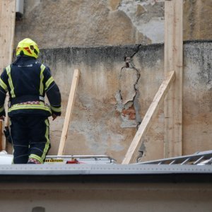 Sanacija urušenog zida kod Arheološkog muzeja u Zagrebu