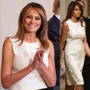 Melania Trump u Prada haljini koju je već nosila prošle godine (skroz desno)