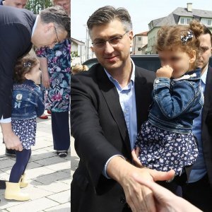 Andrej Plenković s kćerkicom Milom