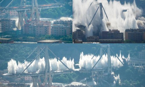 Spektakularni prizori iz Genove, u kontroliranoj eksploziji srušen ukleti vijadukt