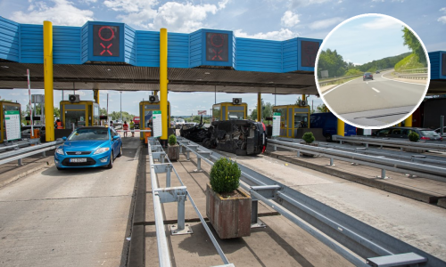 Vozač BMW-a snimljen kako juri prije nesreće na naplatnim kućicama. Snimatelj je i sam kršio propise