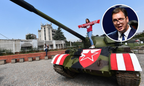 Vučić tvrdi da tenk ispred stadiona Crvene Zvezde nema veze s Hrvatskom