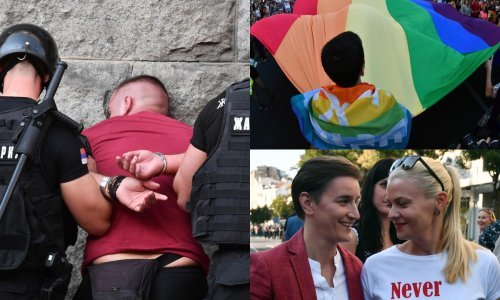 [FOTO] Ekstremisti pokušali spriječiti beogradski Pride, u povorci se prošetala i premijerka Ana Brnabić