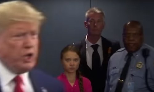 Snimljeno kako američki predsjednik ignorira Gretu Thunberg