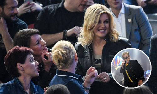 Podrška s tribina: U trapericama i kožnoj jakni Kolinda Grabar Kitarović pjevala najveće hitove Prljavog kazališta