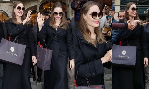 U crnom od glave do pete: Angelina Jolie stvorila pomutnju na pariškim ulicama