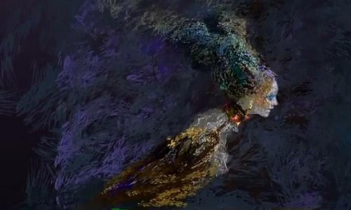 Vješta umjetnica slika trodimenzionalna djela u virtualnoj stvarnosti