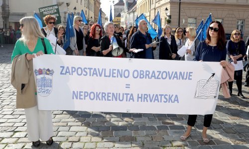 Do kraja tjedna znat će se je li došlo do dogovora, u srijedu bez nastave u cijeloj zemlji uz prosvjed na Markovu trgu