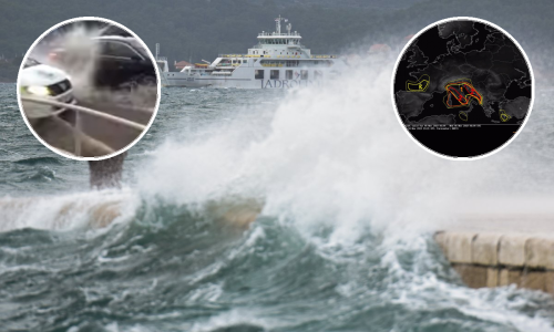 Meteoalarm izdao upozorenja za veliki dio Hrvatske: Kiša potopila Rijeku, olujno jugo otkazuje brodske linije