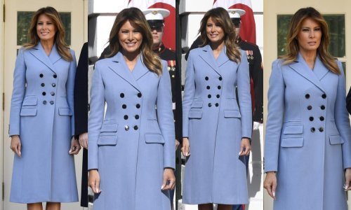 Melaniji Trump ovaj se kaput toliko sviđa da ga ne skida ni kad boravi u zatvorenom prostoru