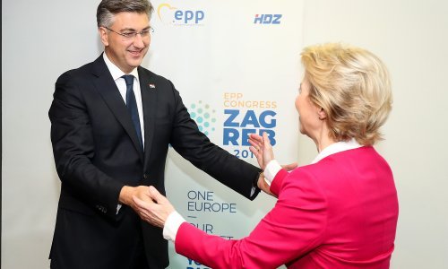 [FOTO] Plenković dočekao novu šeficu Europske komisije u Zagrebu