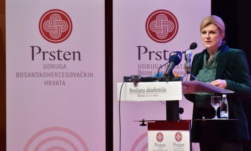 Grabar-Kitarović u Mostaru: Moja državna politika je briga za Hrvate u BiH