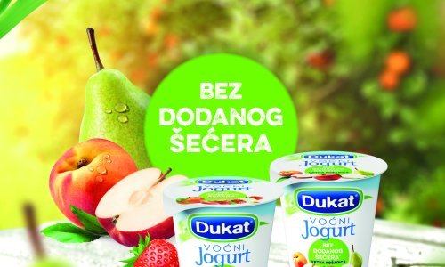 Dukat je prvi u Hrvatskoj predstavio nove voćne jogurte bez dodatka šećera