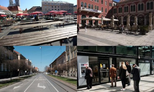 Prazne ceste, kafići, razmak u redovima ispred dućana i ljekarni: Pogledajte kako je koronavirus opustošio hrvatske gradove