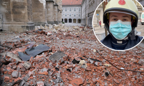 Ovaj mladi bogoslov nakon potresa sjurio se s Kaptola i uskočio u vatrogasno odijelo; evo njegove priče