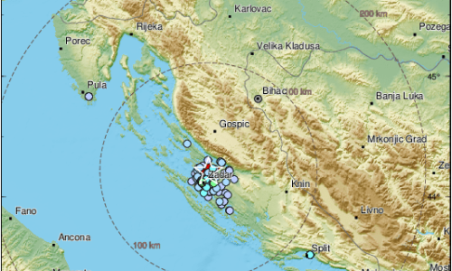 Potres jutros zabilježen i kod Zadra