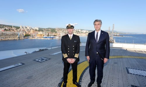 Plenković u Rijeci posjetio luksuzni polarni kruzer izgrađen u pulskom Uljaniku