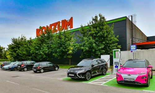 Otvorena prva ultrabrza e-punionica Konzuma i Hrvatskog Telekoma