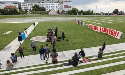 Pogledajte kako su aktivisti minirali presicu gradonačelnika: 'Otpor Bandiću - Sloboda Zagrebu'
