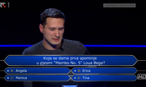 Angela iz 'Mamba No.5' Zagrepčanina na 'Milijunašu' stajala 93 tisuće kune