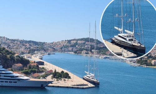 Ljepotice u Dubrovniku: Pored superjahte Scheherazade, 86 metara duga luksuzna jedrilica izgledala je poput igračke