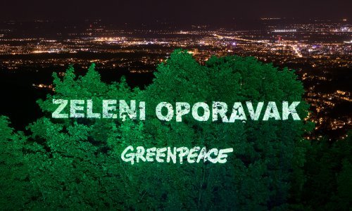 Pogledajte spektakularnu akciju Greenpeacea na Sljemenu; dvije stranke uskratile su im odgovore na predizbornu anketu
