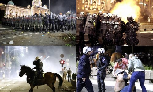 [FOTO] Policija na konjima, prosvjednici s palicama, suzavci, dim i kaos posvuda: Pogledajte jezive fotografije nereda u Beogradu
