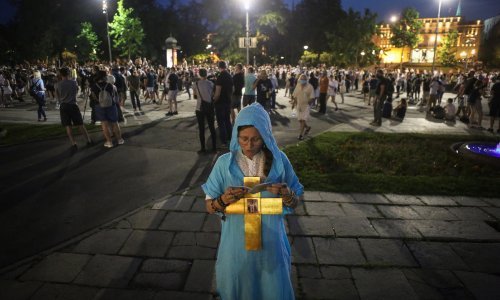 Na subotnjem prosvjedu u Beogradu osjetno manje demonstranata nego prethodnih dana