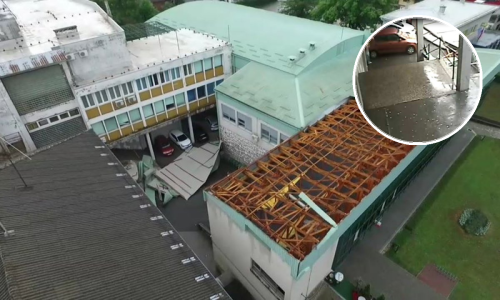 [VIDEO] Pogledajte trenutak pada krova gradske vijećnice: Vozač u posljednjem trenutku izbjegao smrt