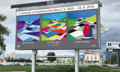Zagreb ugošćuje jedinstvenu izložbu na billboard plakatima: Haiku slike Mihovila Rismonda