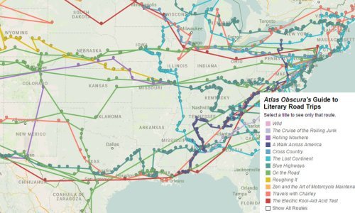 Omiljena američka književna putovanja kao interaktivna karta