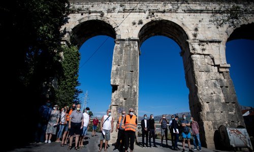 Blokada prometa u Splitu kao uopozorenje na urušavanje Dioklecijanova akvadukta
