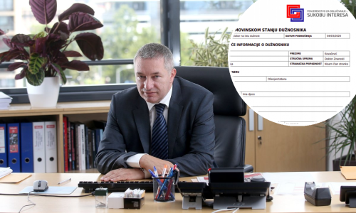 Još jedan apsurd: Kovačevićeva imovinska kartica puna je rupa. I nikom ništa