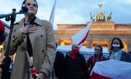 Tihanovska se sastaje s Merkel; obišla Berlinski zid: To je simbol transformacije