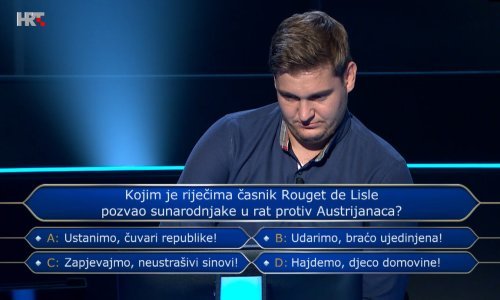 Džokere su ispucali prije drugog praga: Zbog nepoznavanje francuske himne otišao je kući sa samo tisuću kuna