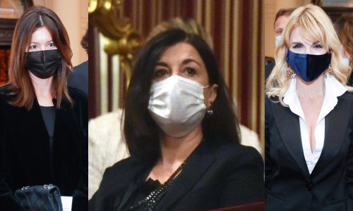 Poznati pohrlili u zagrebački HNK: S maskom na licu iz lože u baletu uživala Sanja Musić Milanović, a pored nje - bračni par Jandroković