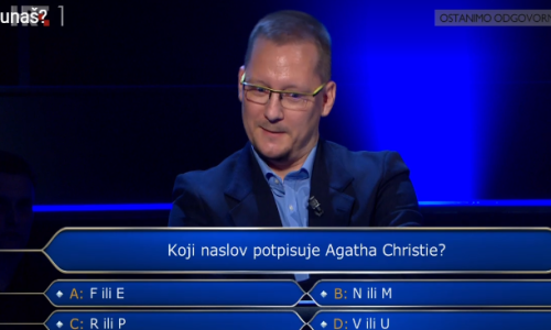 Ispucao posljednji joker pa odustao: Biste li vi znali odgovor na ovo pitanje za 250 tisuća kuna?